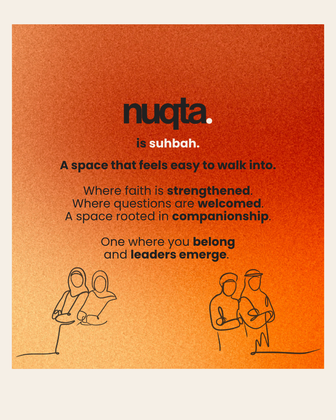 Suhbah post showing community and belonging.